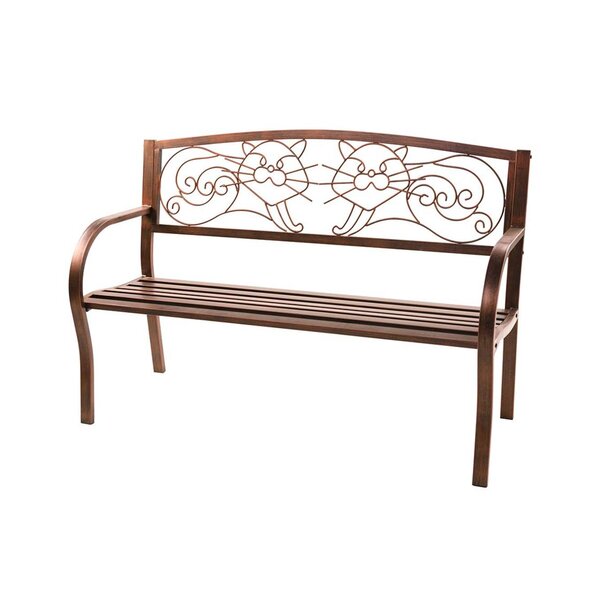 Wind Weather Cat Metal Garden Bench Reviews Wayfair   Cat Metal Garden Bench 